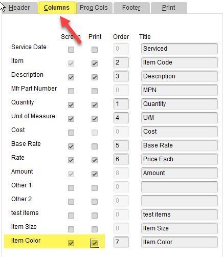 Custom Fields in QuickBooks 9 item color