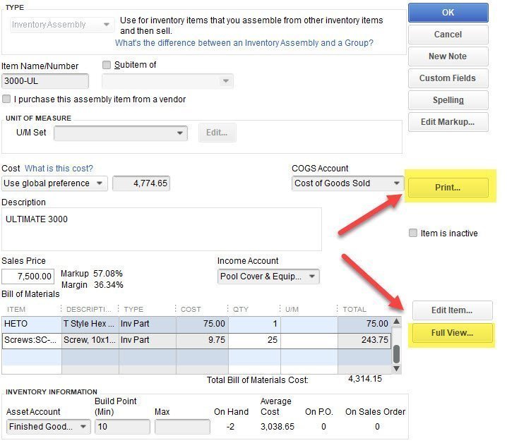 Print a Bill of Materials List in QuickBooks 2 Print a Bill of Materials List in QuickBooks