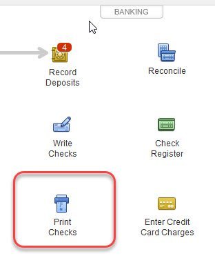 Customer Credit in QuickBooks 16 Select Print Checks