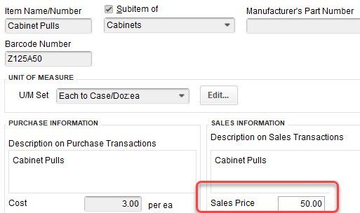 Print Barcode Labels in QuickBooks Enterprise 8 item barcode price