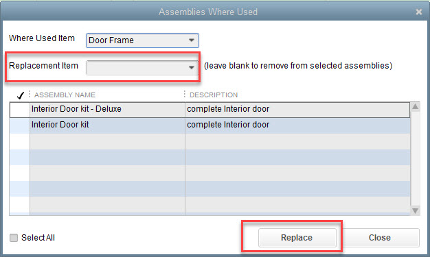 QuickBooks "Where Used" Feature 4 QuickBooks Where Used feature