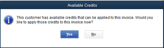 Prepayments on Sales Orders 10 Available Credits