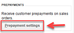 Prepayments on Sales Orders 4 Prepayment Section