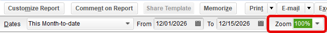 QuickBooks Zoom Option for Reports 2 image 5