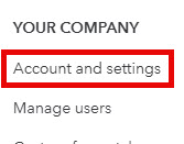 Account and Settings