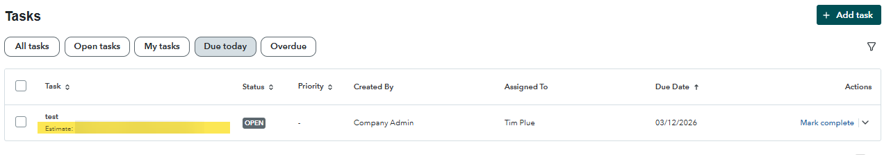 Tasks in Intuit Enterprise Suite 10 image 19