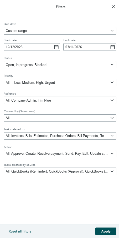 Tasks in Intuit Enterprise Suite 14 image 8